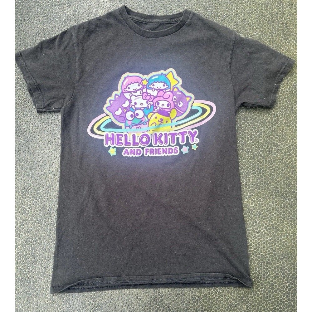 Hello Kitty And Friends Size Small Black Tshirt Sanrio 2023 Shirt